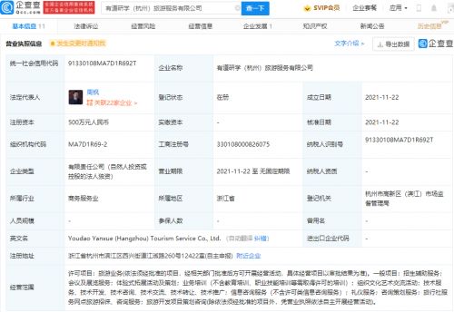网易关联公司成立旅游服务公司，开启文旅新篇章